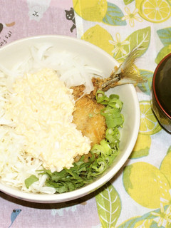 タルタルソースのアジフライ丼-レシピのメイン写真