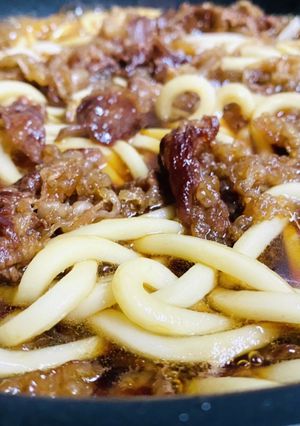 【茶色いおかず】牛すき煮・うどん♪-レシピのメイン写真