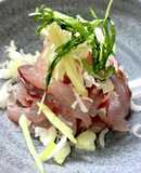 釣りたてを即〆して造るアジのたたき