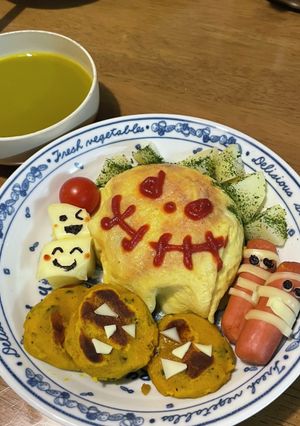 20221031ハロウィンプレート-レシピのメイン写真