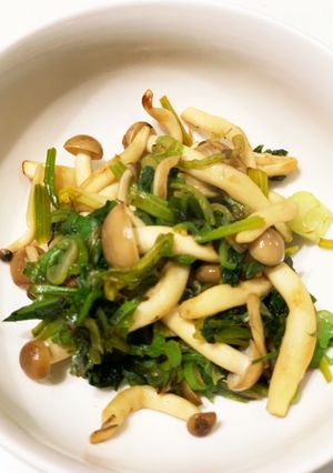 しめじと葉物野菜のソテー-レシピのメイン写真