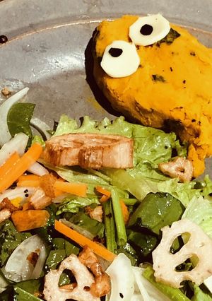 オバケかぼちゃサラダ-レシピのメイン写真