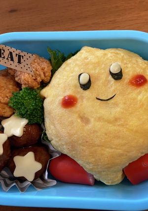 星のカービィ☆キャラ弁☆オムライス-レシピのメイン写真