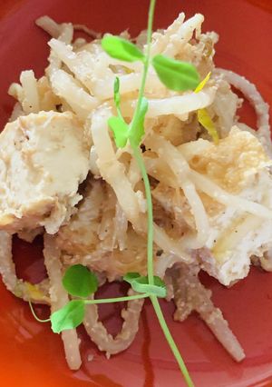 レンジで超簡単！もやしと厚揚げの胡麻煮-レシピのメイン写真