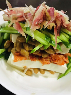 ダイエットに☆納豆とキムチの冷奴-レシピのメイン写真