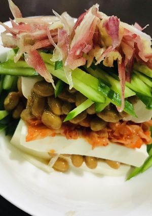 ダイエットに☆納豆とキムチの冷奴-レシピのメイン写真