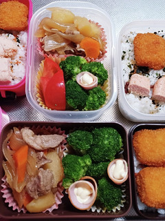 高校生息子、旦那、娘弁当(11/1)-レシピのメイン写真