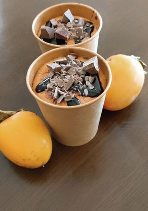 甘熟柿のカップシフォンケーキ-レシピのメイン写真