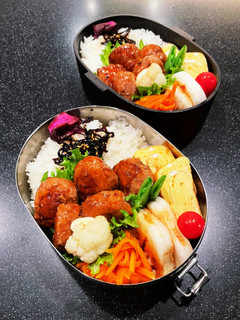 高校生弁当2022 11月1つくね弁当-レシピのメイン写真