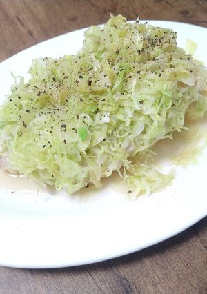 鶏むね肉と千切りキャベツの簡単ソテー-レシピのメイン写真