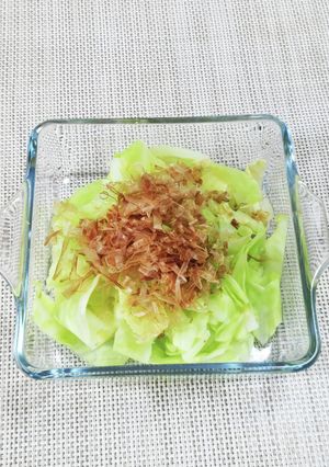 キャベツレンチンおかか乗せ-レシピのメイン写真