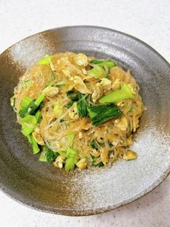 あさりとチンゲンサイの春雨炒め-レシピのメイン写真