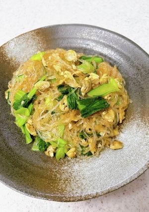 あさりとチンゲンサイの春雨炒め-レシピのメイン写真