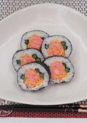 【うちの郷土料理】ばらの花の太巻き寿司-レシピのメイン写真