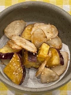 ごぼうとさつまいもの甘辛揚げ-レシピのメイン写真