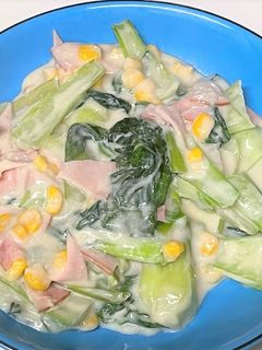 チンゲン菜の中華クリーム煮-レシピのメイン写真