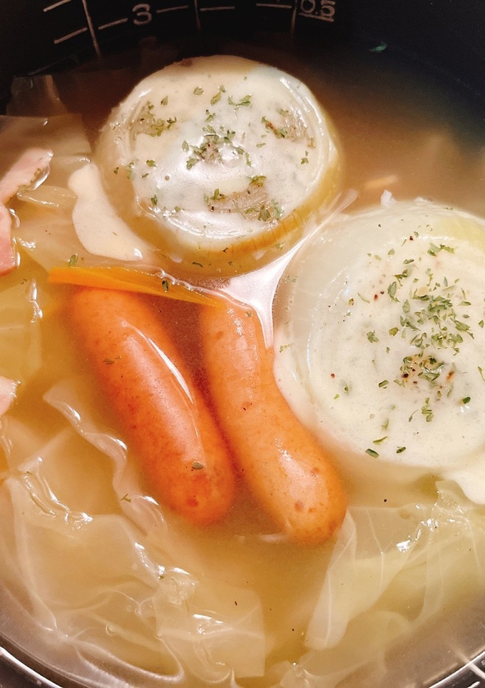 ☆炊飯器で丸ごと玉ねぎのチーズポトフ☆-レシピのメイン写真