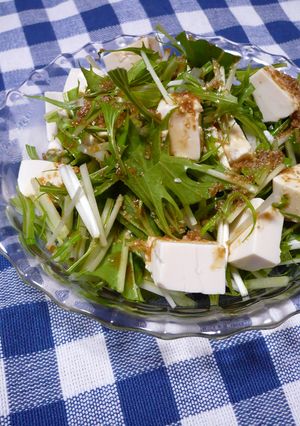 さっぱり☆水菜と豆腐のサラダ-レシピのメイン写真