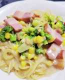 簡単! 水浸けパスタのクリームソース