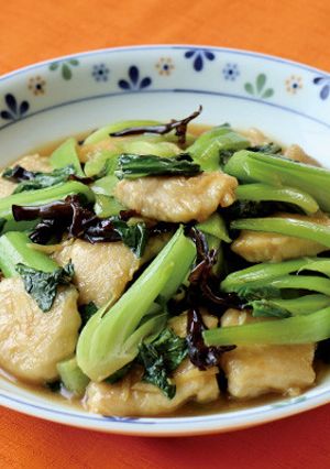 鶏むね肉とチンゲン菜の炒め物-レシピのメイン写真