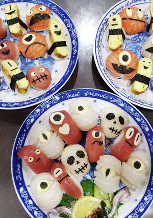 ハロウィン手まり寿司-レシピのメイン写真