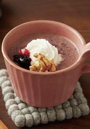 ベリーとくるみのホットココアスムージー-レシピのメイン写真