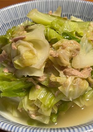 ダイエット♡白だしとツナDE蒸しキャベツ-レシピのメイン写真