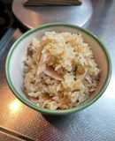 なめ茸塩昆布、岩下の新生姜の炊き込みご飯