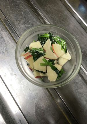 ほうれん草とりんごのサラダ-レシピのメイン写真
