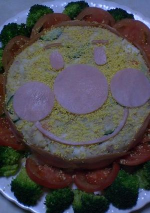 ポテトサラダ de アンパンマンケーキ-レシピのメイン写真