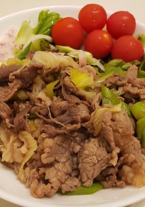 【10分】牛肉とネギの何だろう(1人前)-レシピのメイン写真