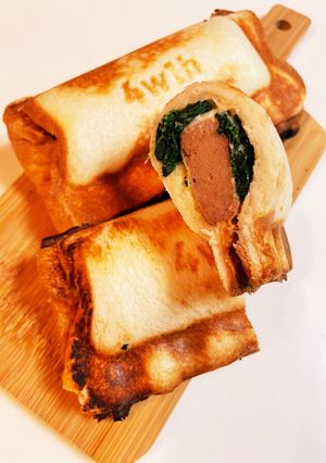 今朝の4w1hサンド「チキンハンバーグ」-レシピのメイン写真