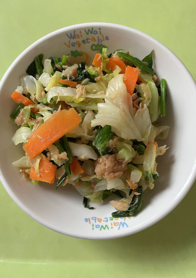 【保育園給食】ツナのそぼろ和え-レシピのメイン写真