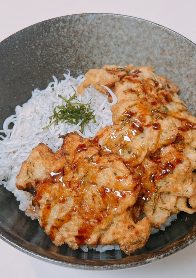 大葉アクセント！蓮根としらすのかき揚げ丼-レシピのメイン写真