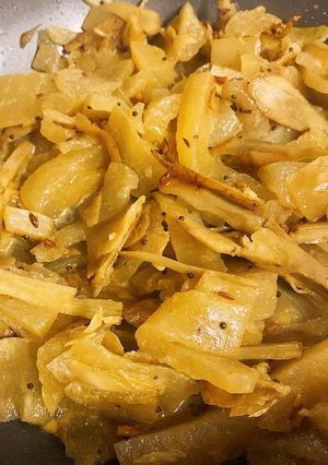 冬瓜とゴボウのポリヤル vegan-レシピのメイン写真