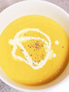 焼き芋リメイク!焼き芋かぼちゃポタージュ-レシピのメイン写真