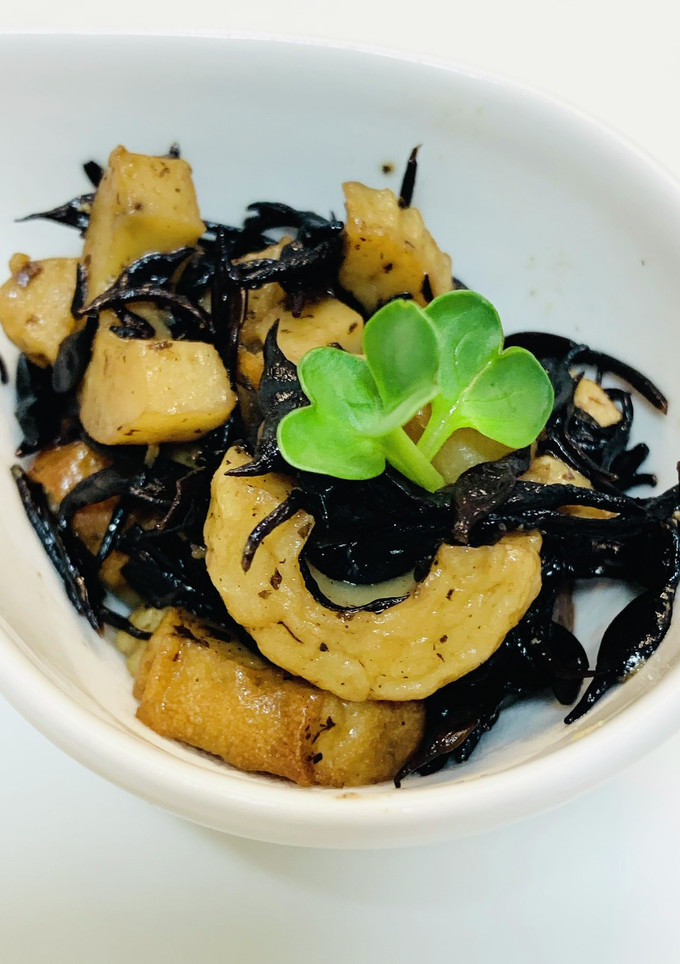 ちくわとひじきのワサビ醤油炒め煮-レシピのメイン写真