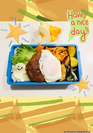 中学生ハロウィンハンバーグ弁当-レシピのメイン写真