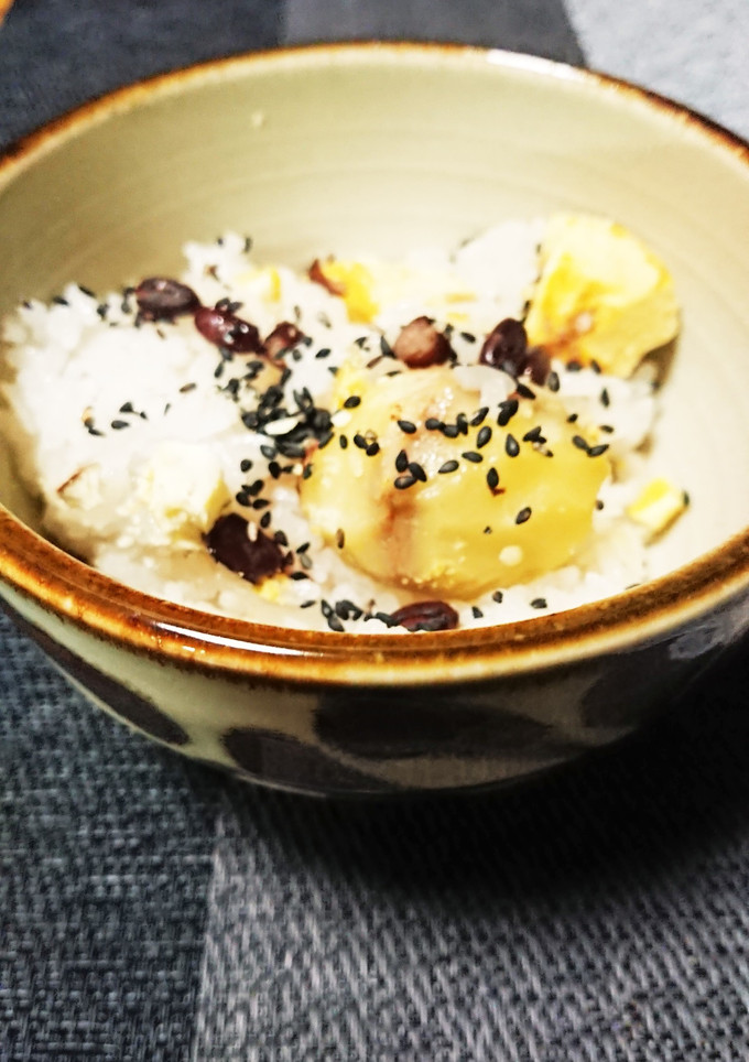 小豆をちょっと入れて、栗おこわ-レシピのメイン写真