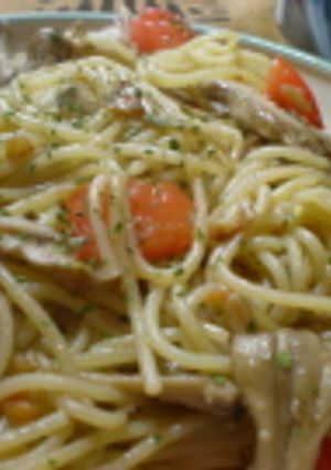 トマトと舞茸のパスタジェノベーゼ風-レシピのメイン写真