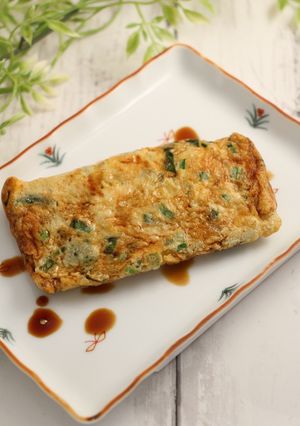 お弁当！卵焼き風☆ニラチヂミ-レシピのメイン写真