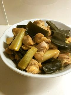 鶏もも肉の昆布と長ねぎの煮物♪-レシピのメイン写真