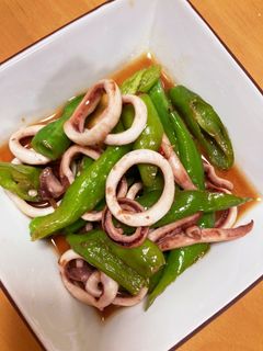 イカとししとうのバター醤油炒め(^^♪-レシピのメイン写真