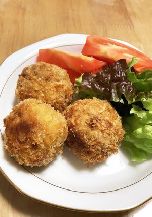 蒸した里芋の和風コロッケ カロリー控えめ-レシピのメイン写真