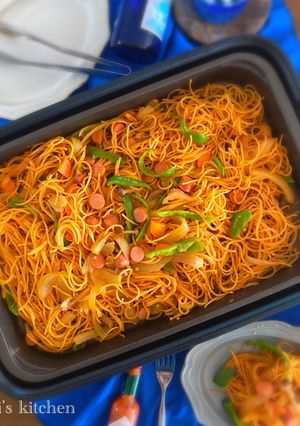 ぶち込め！ホットプレートナポリタン-レシピのメイン写真