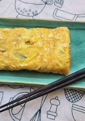 【家庭菜園】ゴーヤ葉でヘルシー玉子焼!-レシピのメイン写真