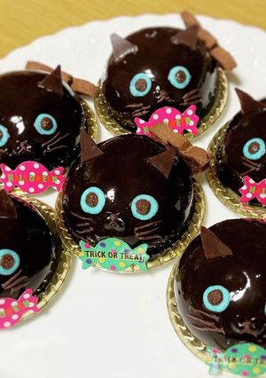 ハロウィンにどう？黒猫のコーヒームース♪-レシピのメイン写真