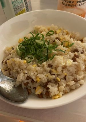 サークル存続の難易度は高すぎる納豆炒飯-レシピのメイン写真