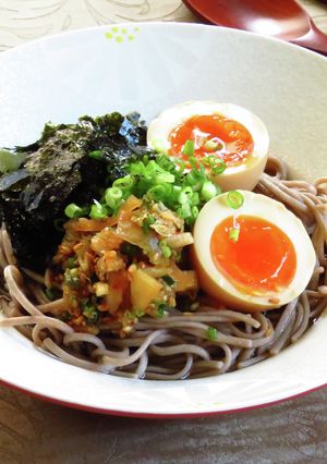 キムチ味付たまご＆混ぜそば（マッククス）-レシピのメイン写真