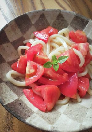 トマトのうどん-レシピのメイン写真